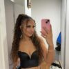 rep na mrežicu, smeda ombre, afro, selfi
