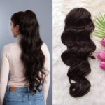 Najtamnija smeđa | Opuštena kovrča  | 80cm  | Rep na mrežicu