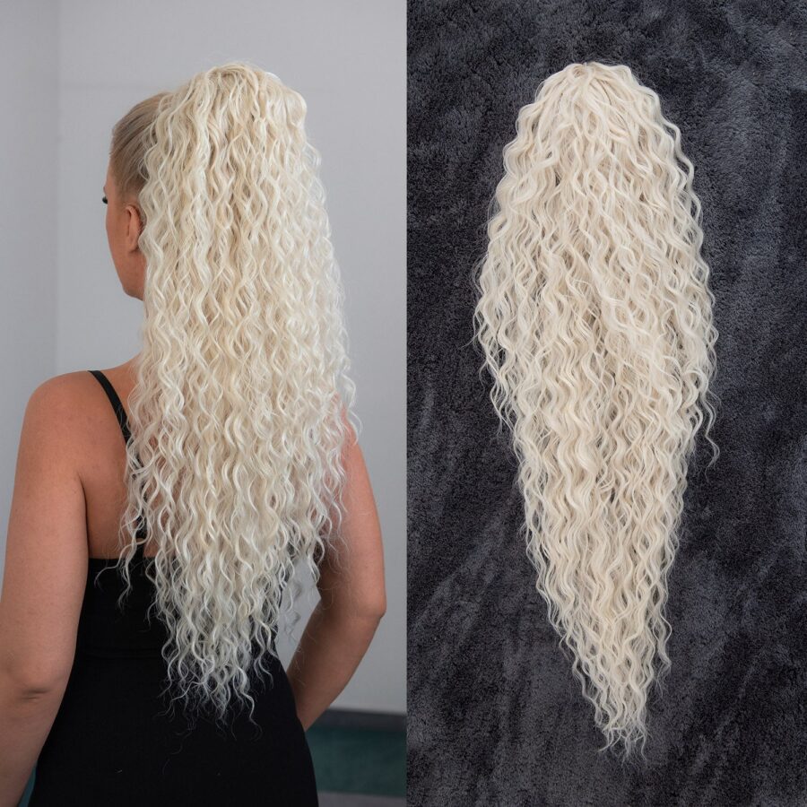 platinumafro80cm Platinum,afro, rep na mrezicu, 80cm, prednja strana i na osobi