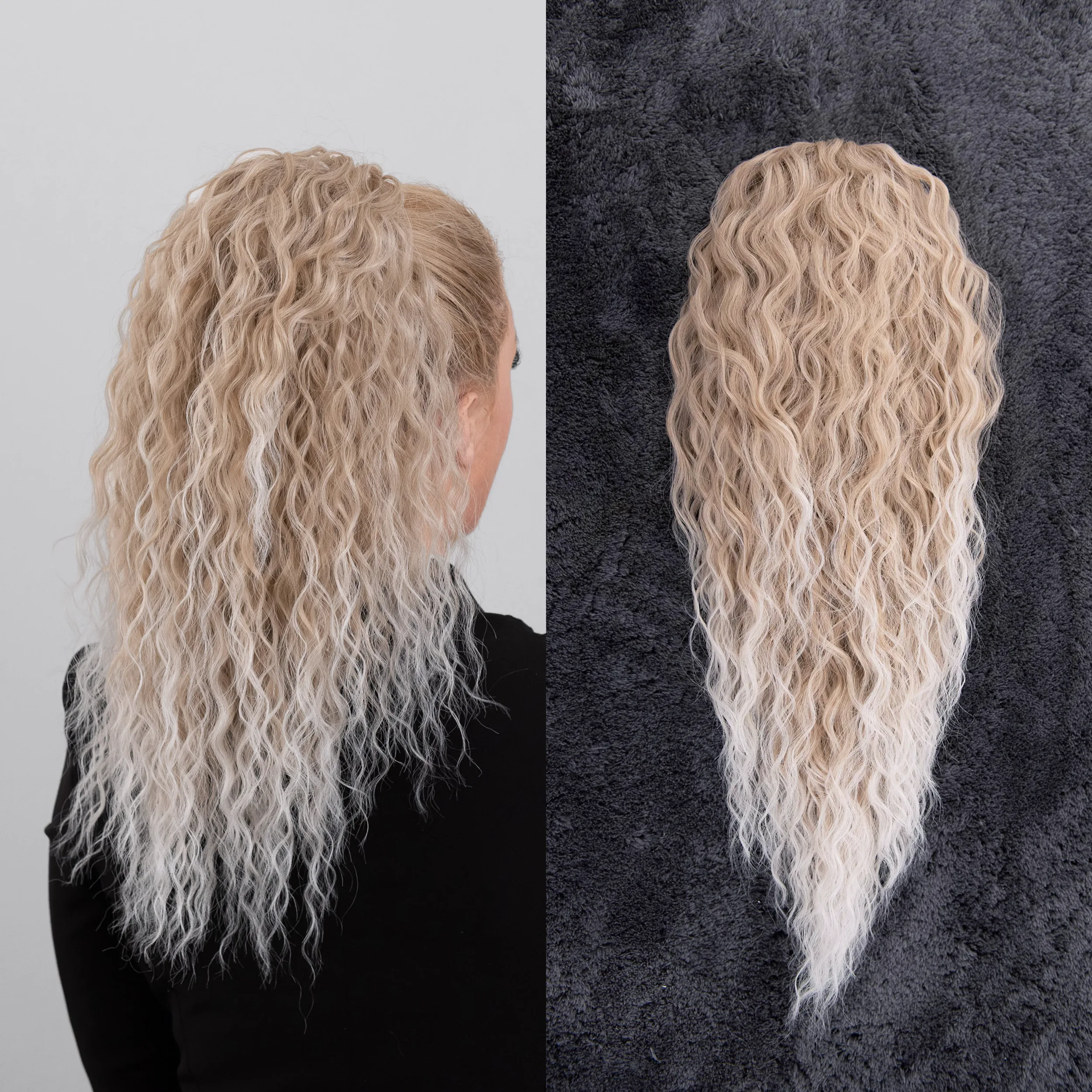 Platinum Plava Ombre │ Afro │ 50cm │ Rep na mrežicu